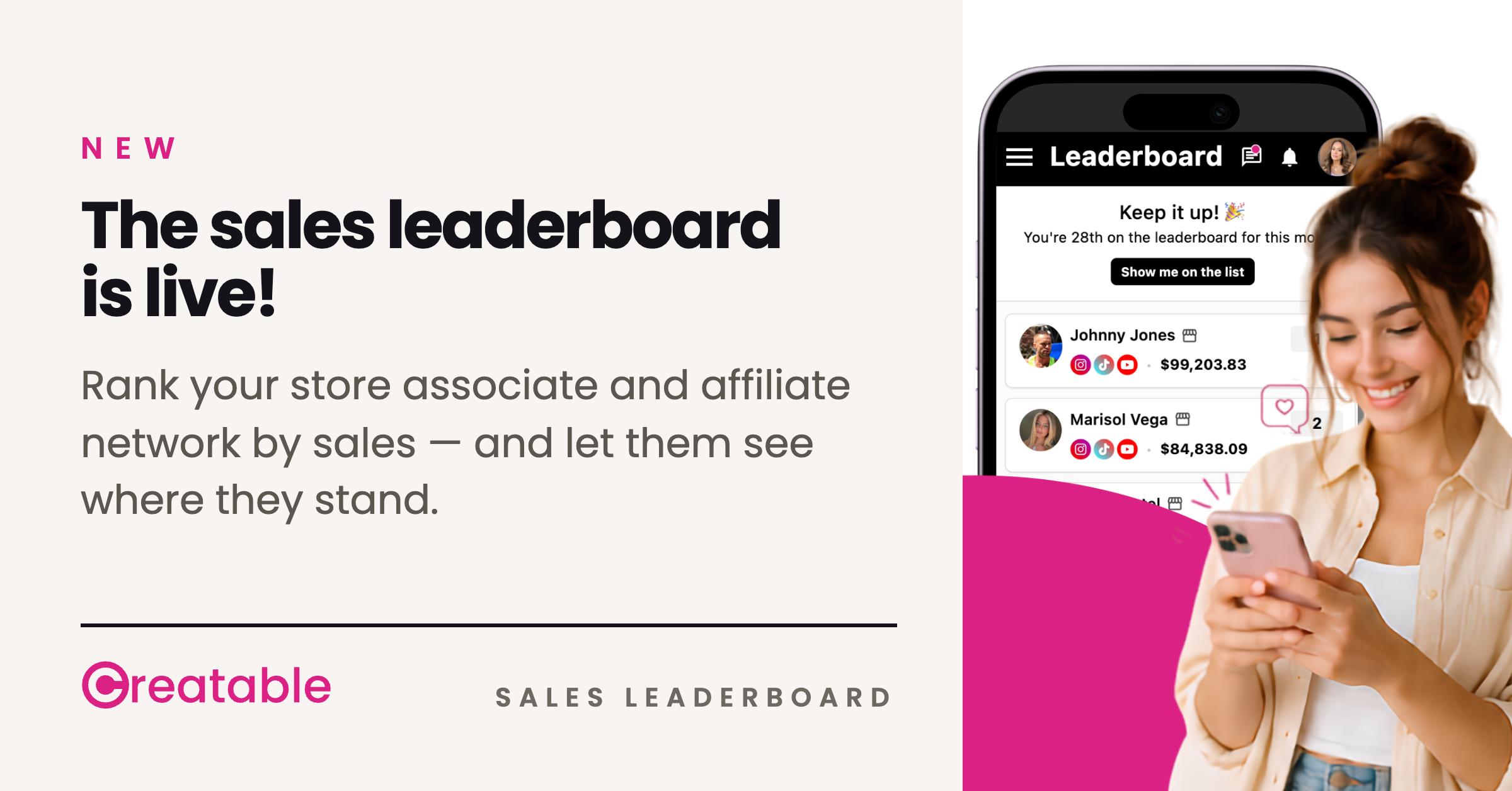The Sales Leaderboard is Live!